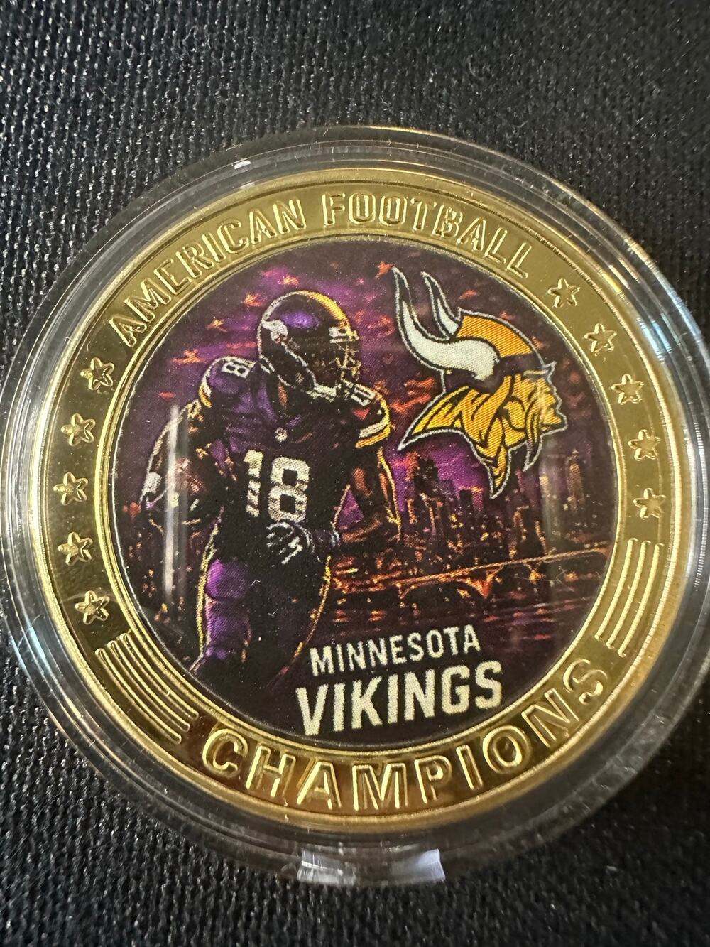 Minnesota Vikings 1 oz Collectible Coin NFL Football Vikings Fan Gift